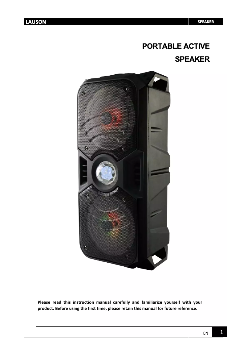 Image de la première page du manuel de l'appareil LLX33