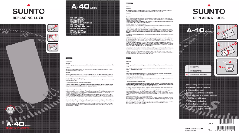 Page n°1 - Manuel utilisateur Suunto A-40