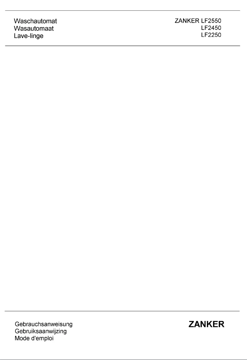 Page 1 de la notice Manuel utilisateur Zanker LF 2450