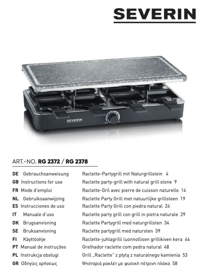 Image de la première page du manuel de l'appareil RG 2378