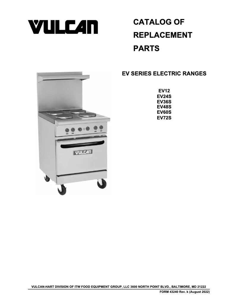 Page n°1 - Catalogue Vulcan EV36S-2FP2HT