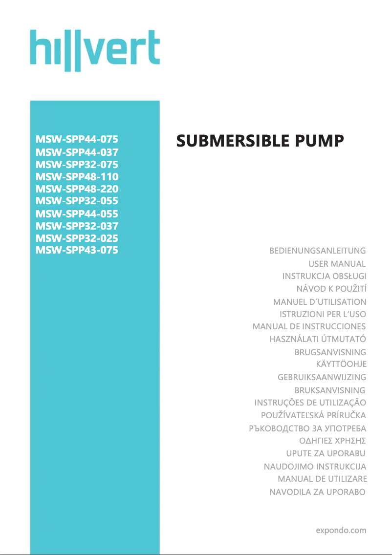Image de la première page du manuel de l'appareil MSW-SPP32-037