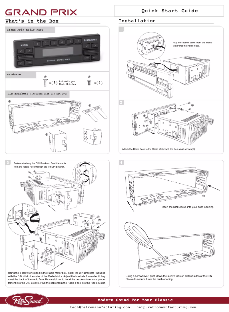 Page n°1 - Manuel utilisateur RetroSound Grand Prix M2A
