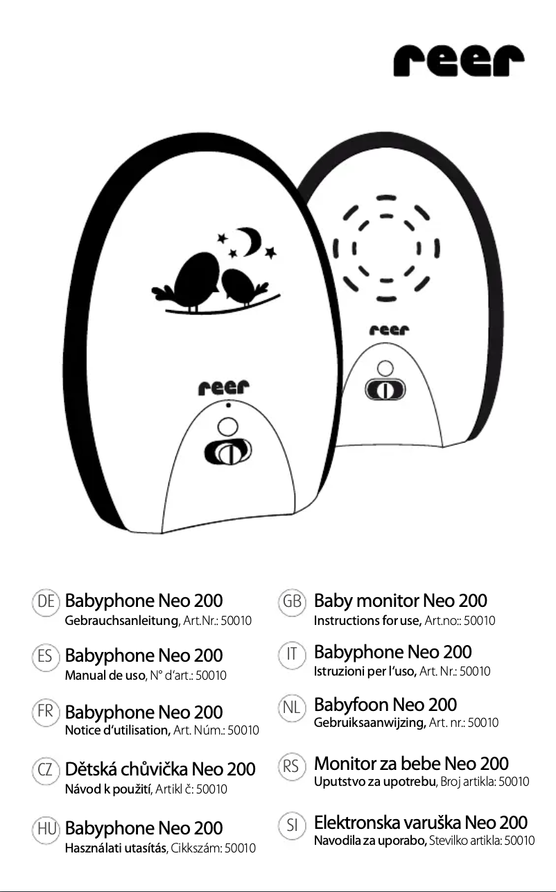 Page 1 de la notice Manuel utilisateur Reer Neo 200