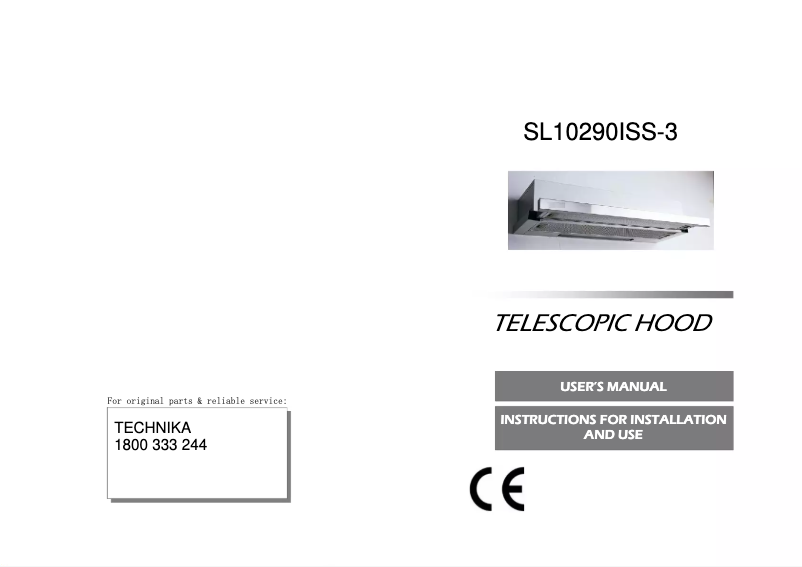 Page 1 de la notice Manuel utilisateur Technika SL10290ISS-3