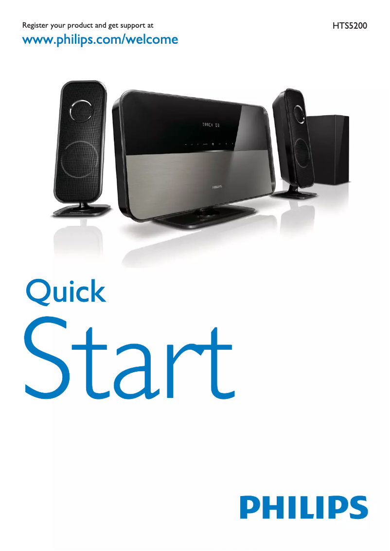 Page 1 de la notice Guide de démarrage rapide Philips SoundHub HTS5200