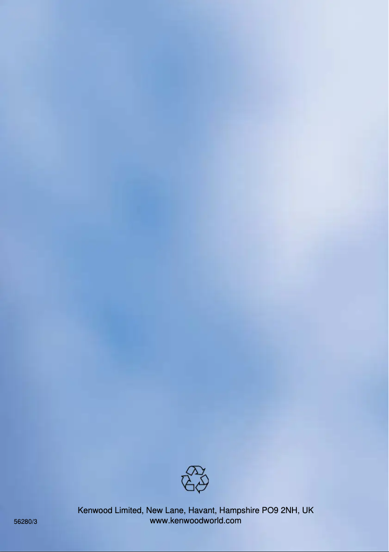 Page 1 de la notice Manuel utilisateur Kenwood KM270