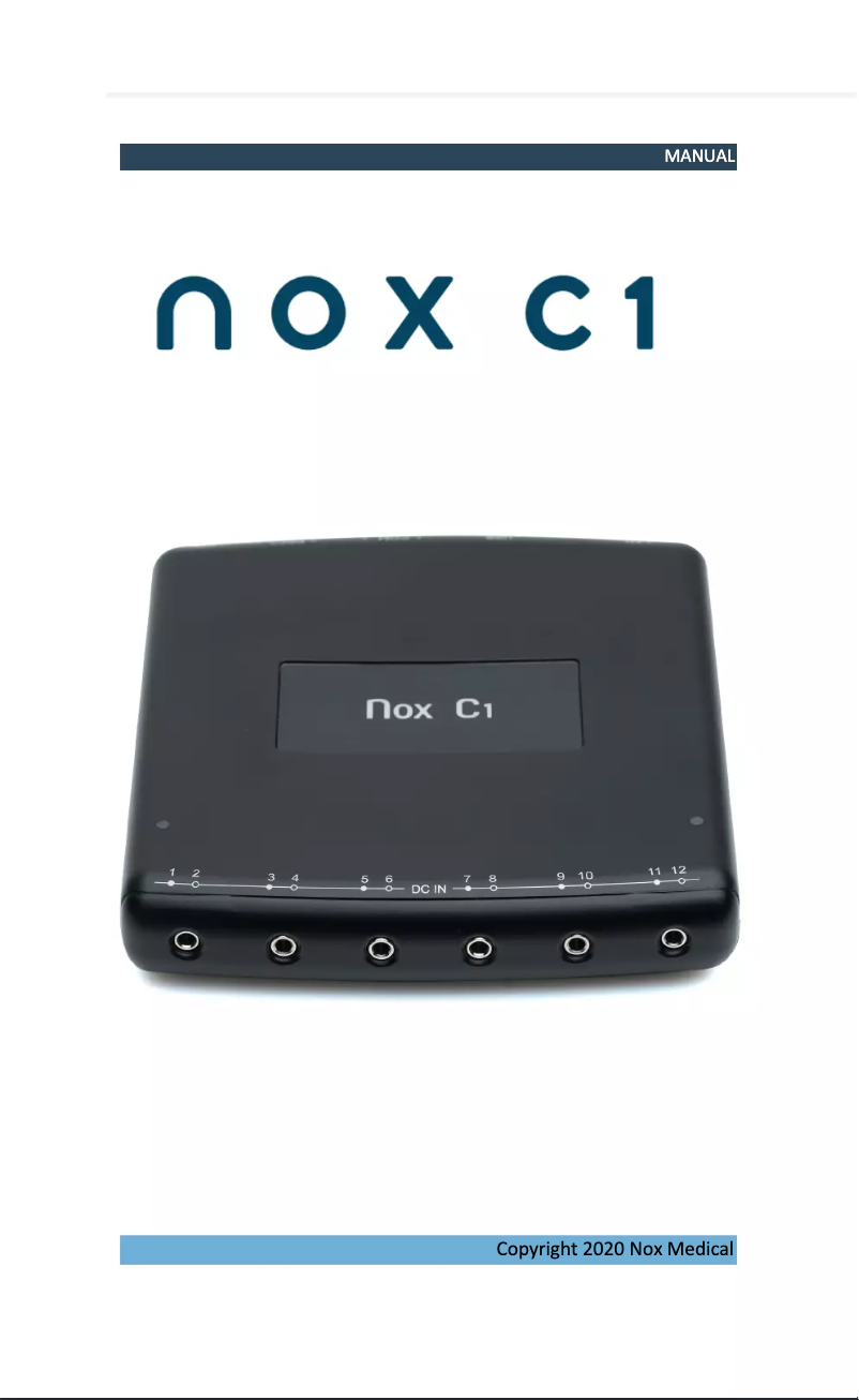 Page n°1 - Manuel utilisateur NOX C1