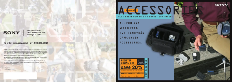 Page 1 de la notice Brochure Sony DCR-DVD201