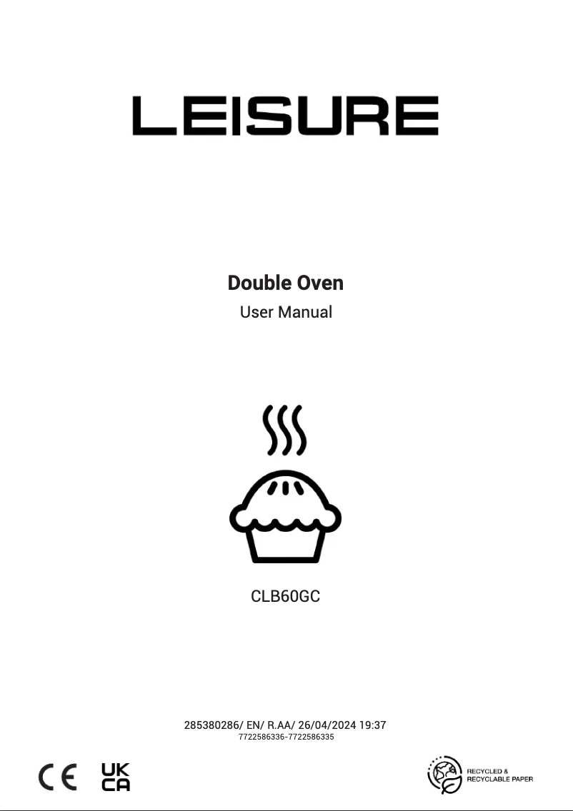 Page n°1 - Manuel utilisateur Leisure CLB60GC