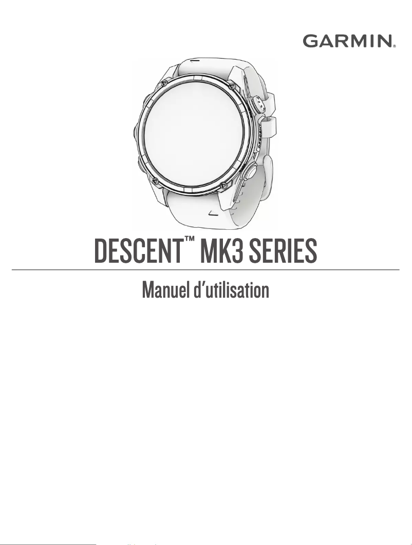 Page 1 de la notice Manuel utilisateur Garmin Descent Mk3