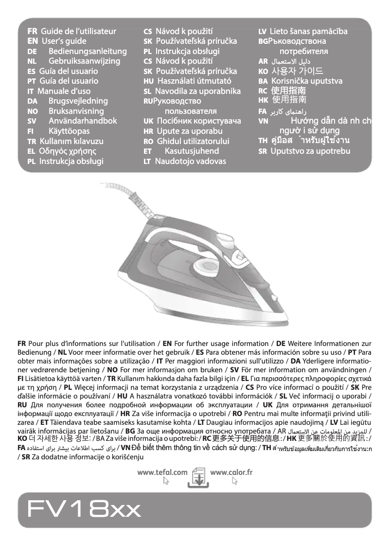 Page n°1 - Manuel utilisateur Tefal Maestro 2 FV1849