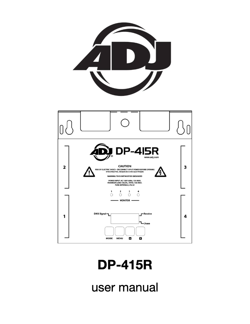 Imagen de la primera página del manual del dispositivo DP-415R