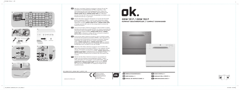 Page 1 de la notice Manuel utilisateur OK ODW 132 F