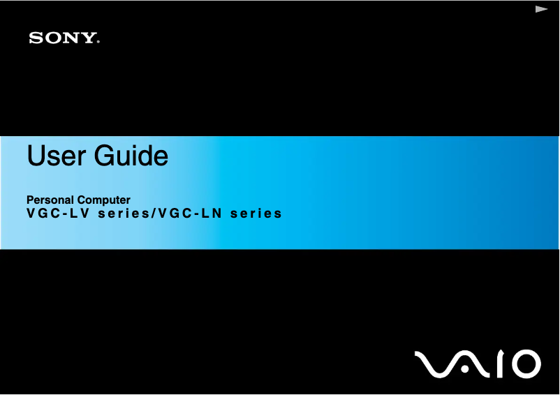 Image de la première page du manuel de l'appareil Vaio VGC-LV2SJ