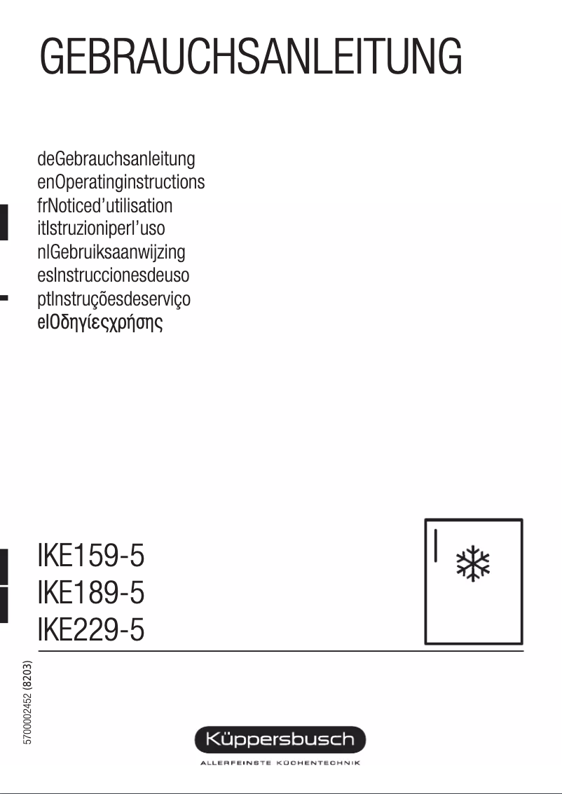 Page 1 de la notice Manuel utilisateur Küppersbusch IKE159-5