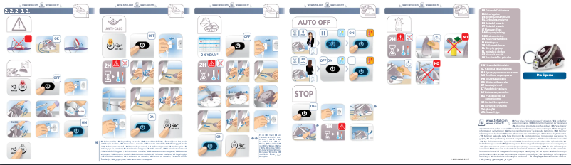 Page 1 de la notice Manuel utilisateur Calor Pro Express Care GV7830C0