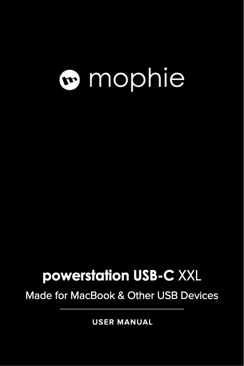 Page 1 de la notice Manuel utilisateur Mophie powerstation USB-C XXL