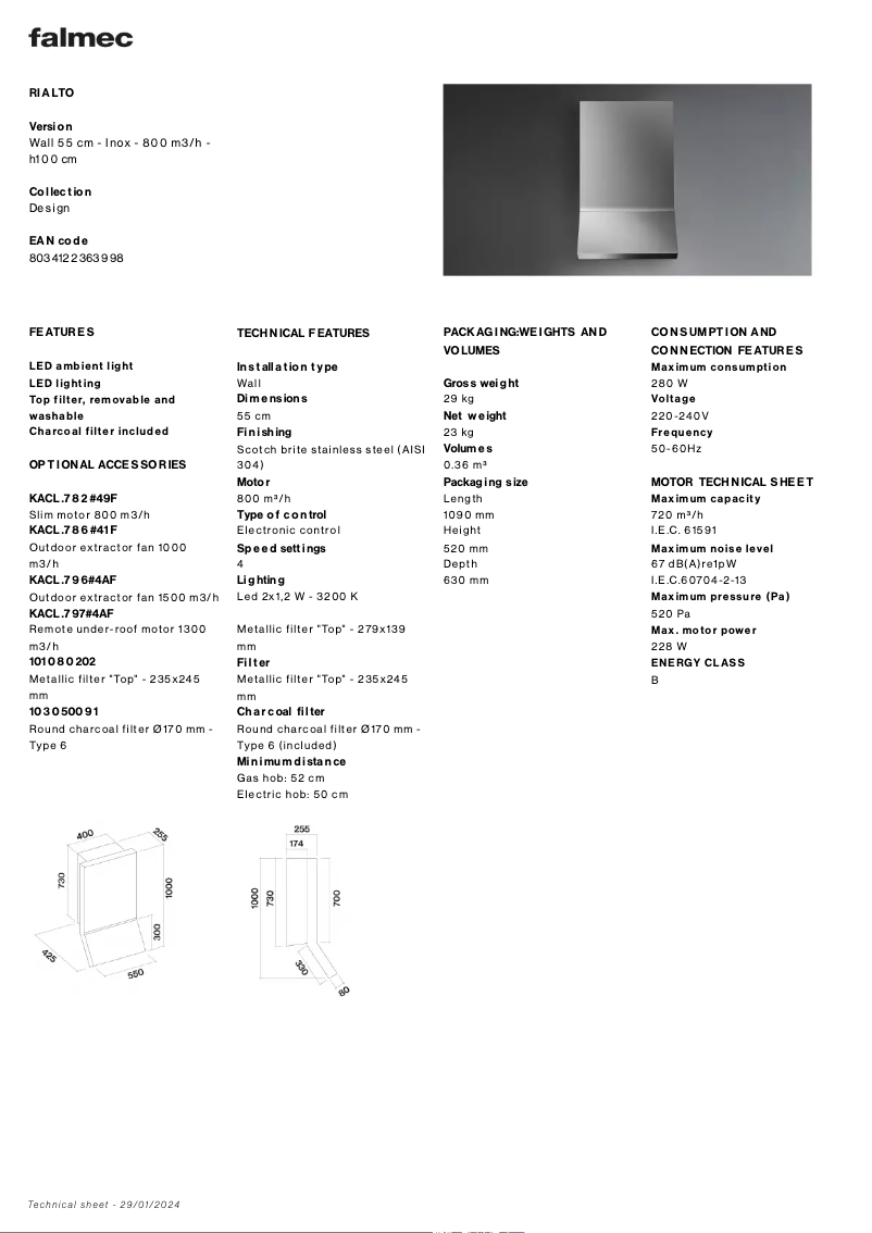 Image de la première page du manuel de l'appareil Rialto