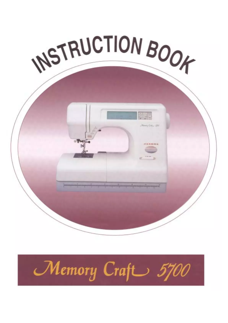 Page 1 de la notice Manuel utilisateur Janome Memory Craft 5700