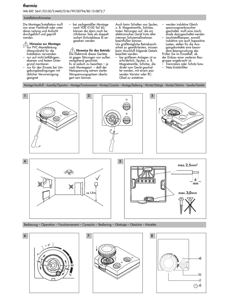 Page n°1 - Manuel utilisateur Grässlin Thermio 402