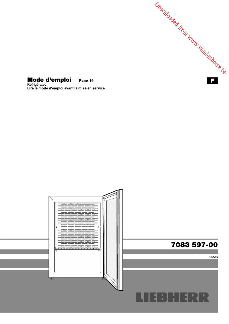 Page 1 de la notice Manuel utilisateur Liebherr CMes 502 CoolMini