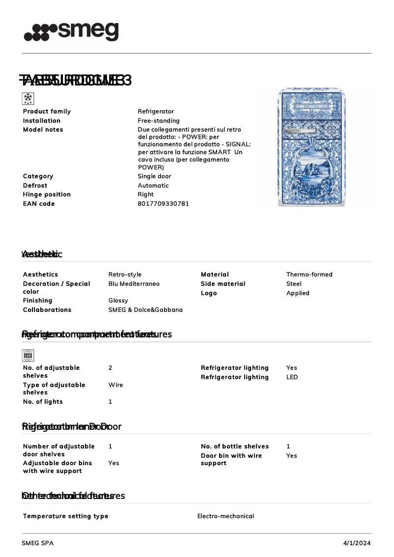 Image de la première page du manuel de l'appareil FAB5URDGME3