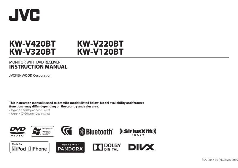 Page n°1 - Manuel utilisateur JVC KW-V320BT