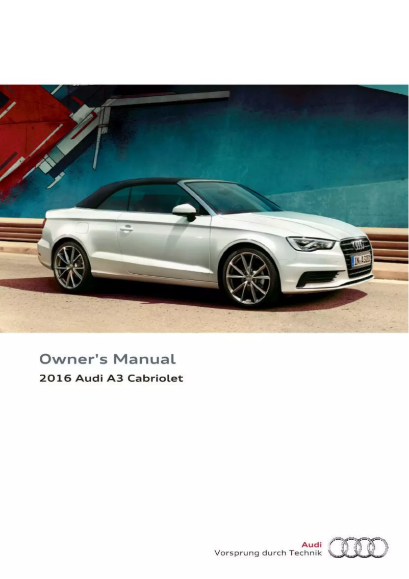 Page 1 de la notice Manuel utilisateur Audi A3 Cabriolet (2016)