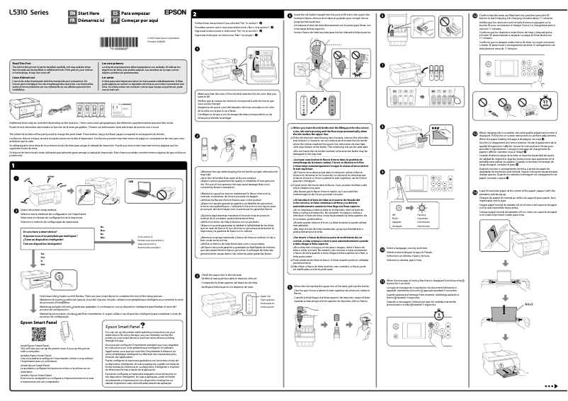 Page 1 de la notice Guide d'installation Epson EcoTank L5310