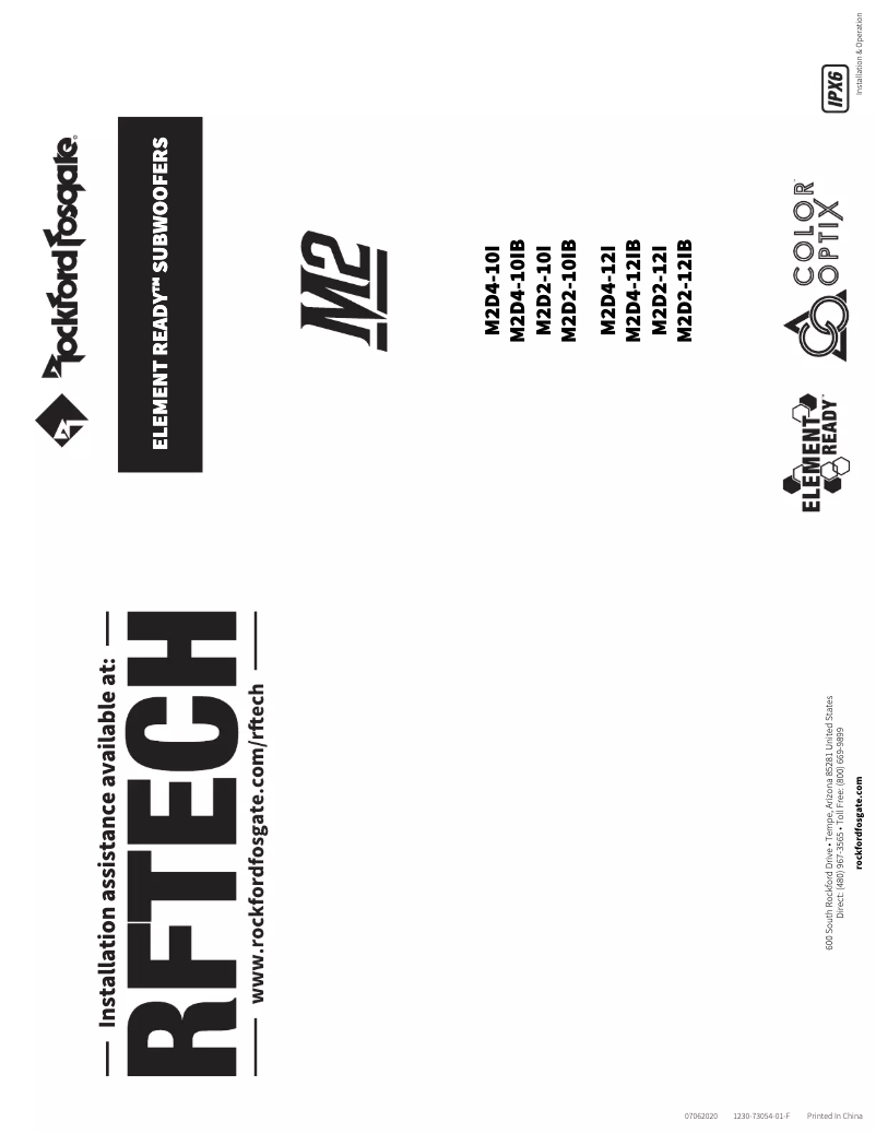 Página 1 del manual Manual de usuario Rockford Fosgate M2D4-12IB