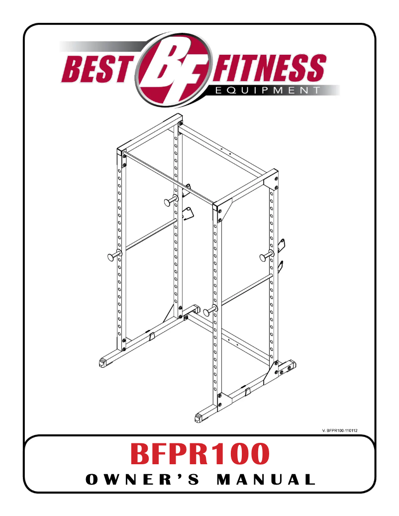 Page n°1 - Manuel utilisateur Best Fitness BFPR100