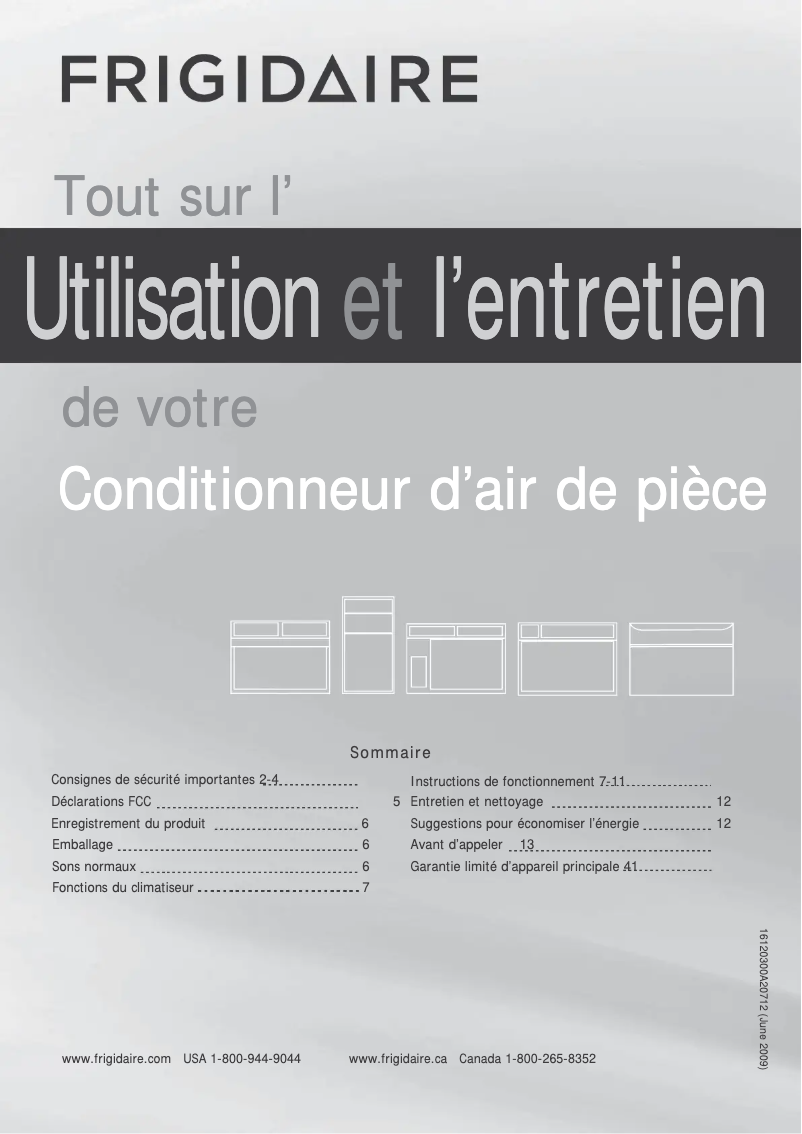 Page 1 de la notice Manuel utilisateur Frigidaire FHWW153WB1