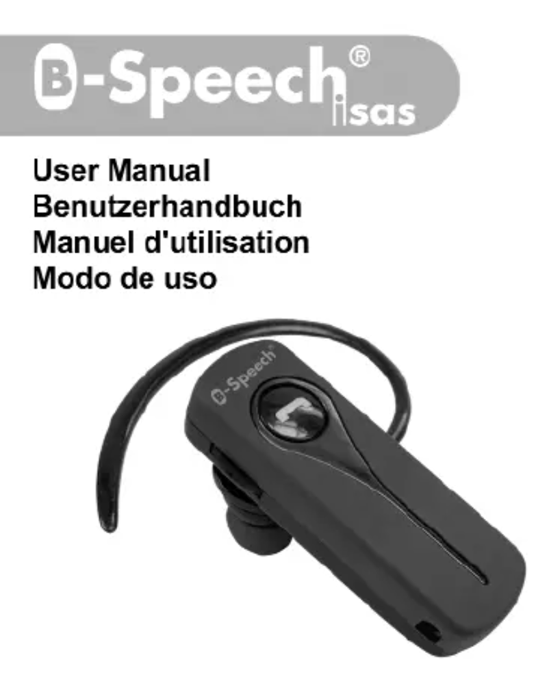 Page n°1 - Manuel utilisateur B-Speech Isas