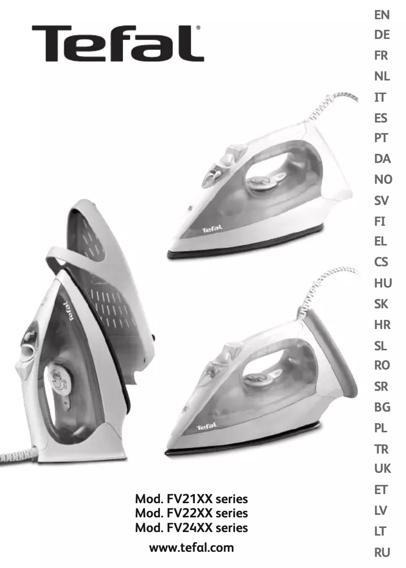 Page 1 de la notice Manuel utilisateur Tefal FV2140Y0