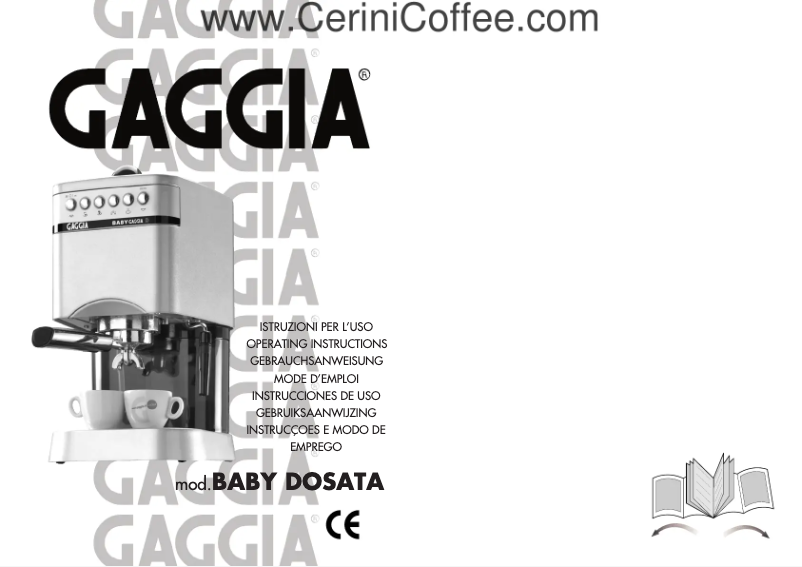 Image de la première page du manuel de l'appareil Saeco Baby Dosata ER 216