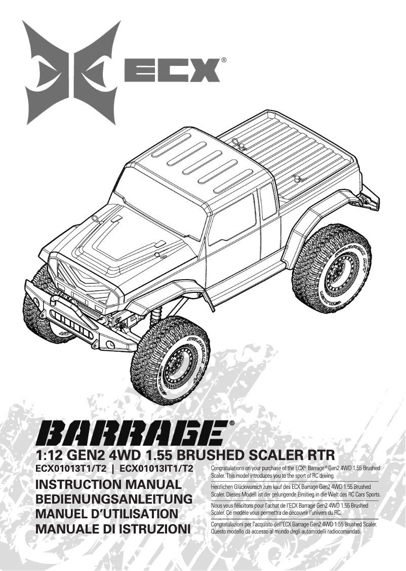 Page n°1 - Manuel utilisateur ECX Barrage Gen2