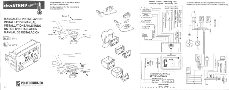 Page 1 de la notice Manuel utilisateur Sinustec CHECK TEMP Time