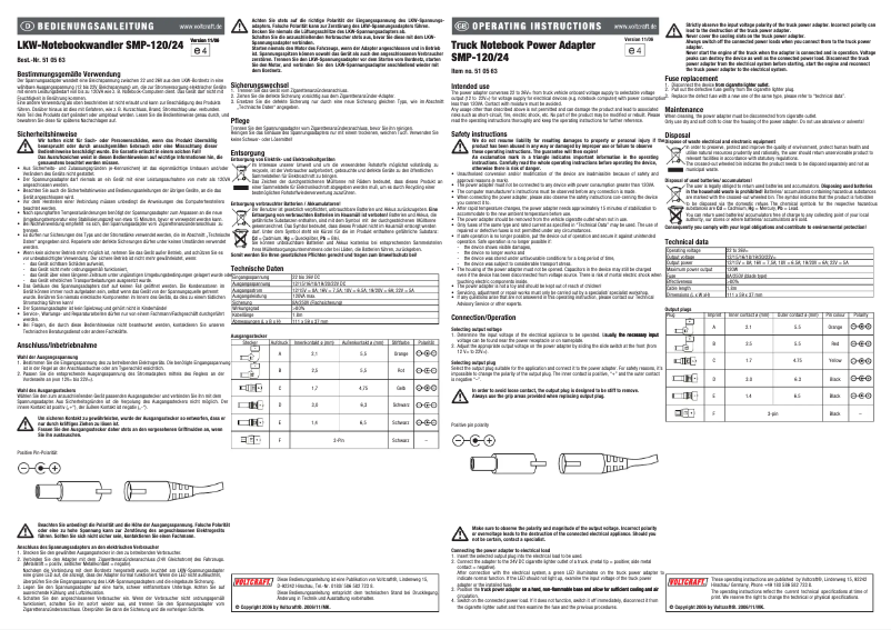 Page 1 de la notice Manuel utilisateur Voltcraft SMP-120/24