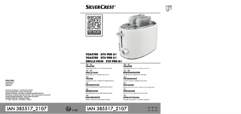 Page n°1 - Manuel utilisateur SilverCrest STS 850 E1