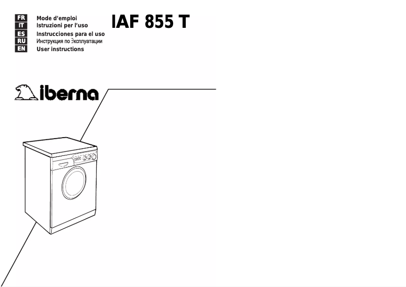 Page n°1 - Manuel utilisateur Iberna LB IAF 855 T