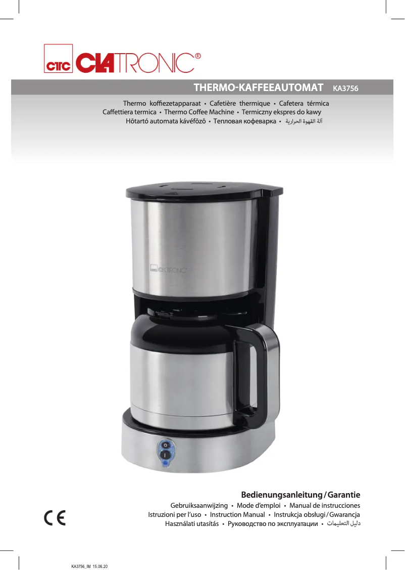 Página 1 del manual Manual de usuario Clatronic KA 3756