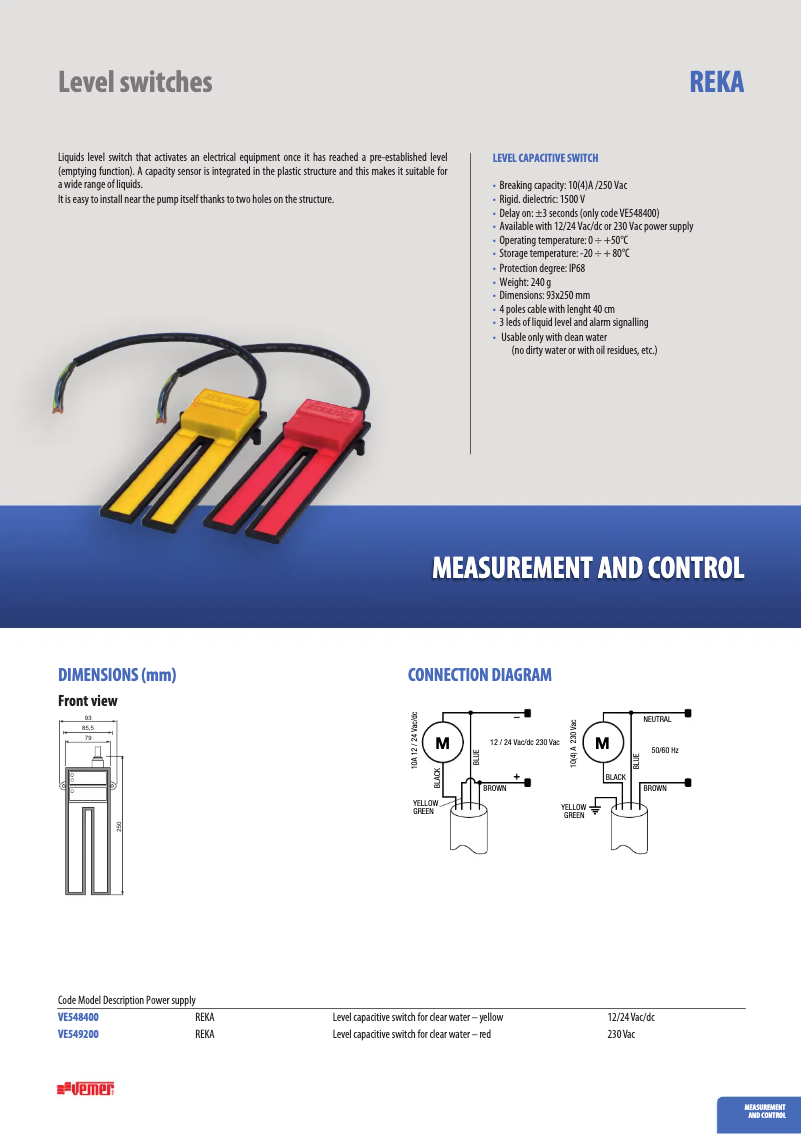 Page n°1 - Fiche technique Vemer REKA