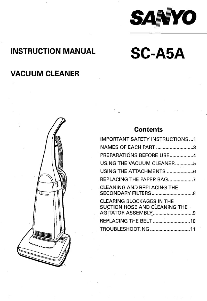Page 1 de la notice Manuel utilisateur Sanyo SC-A5A
