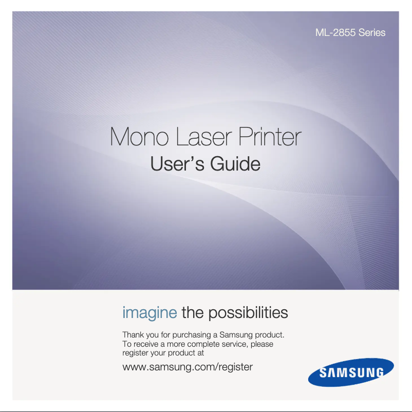 Página 1 del manual Manual de usuario Samsung ML-2855ND