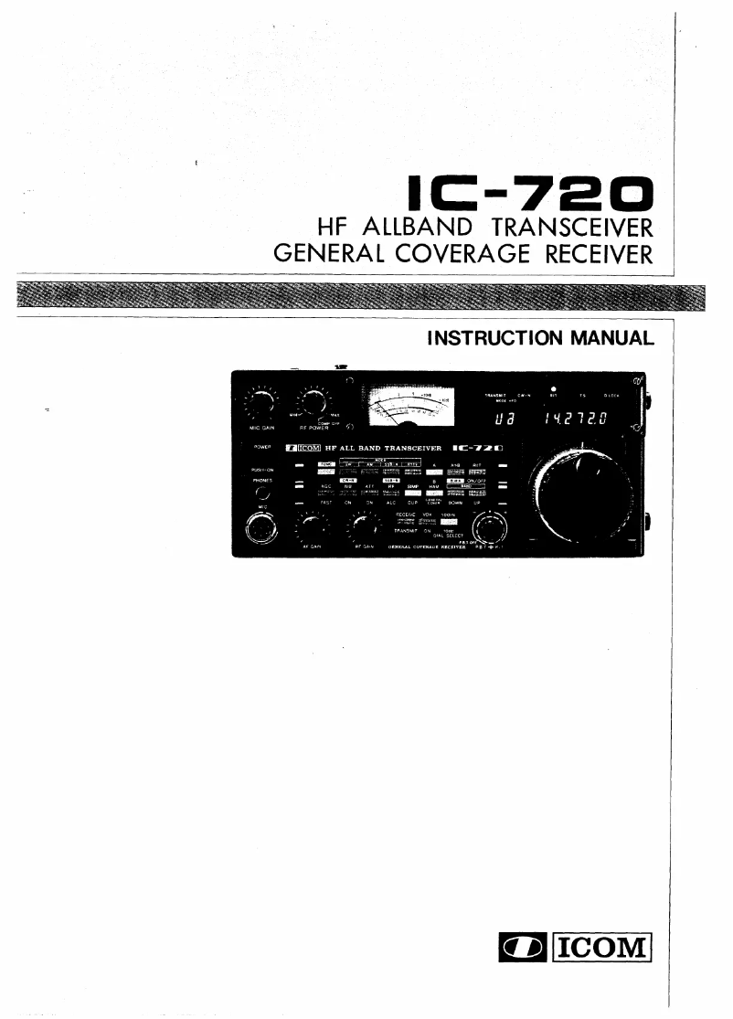 Image de la première page du manuel de l'appareil IC-720