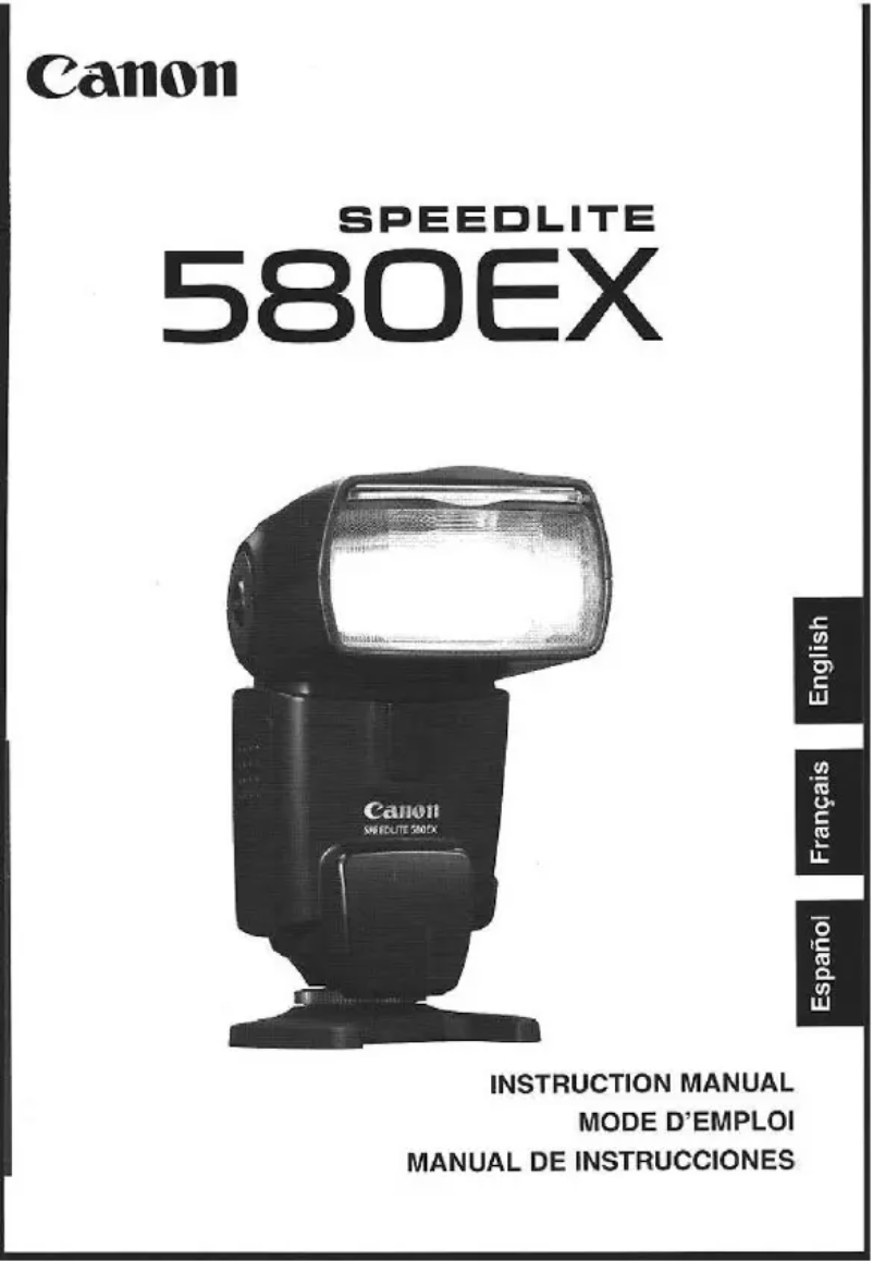Page 1 de la notice Manuel utilisateur Canon Speedlite 580EX