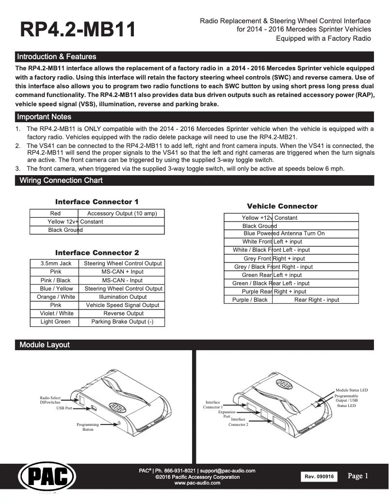 Page n°1 - Manuel utilisateur PAC RP4.2-MB11