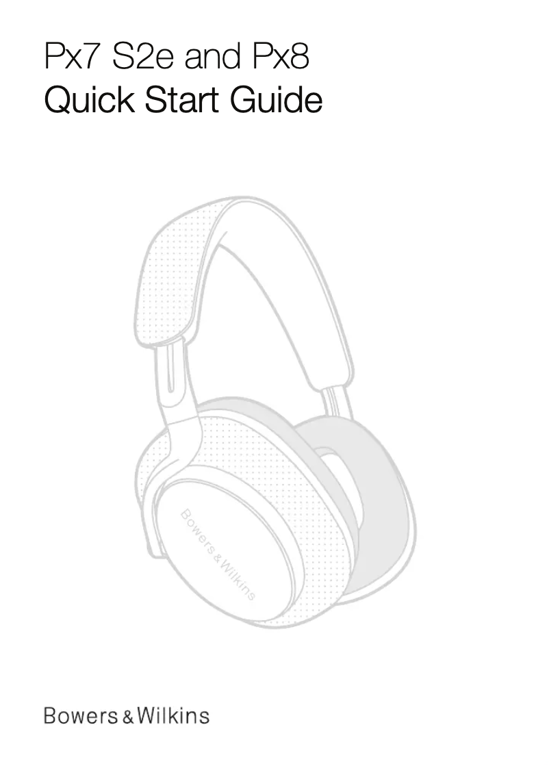 Página 1 del manual Guía de inicio rápido Bowers & Wilkins Px8