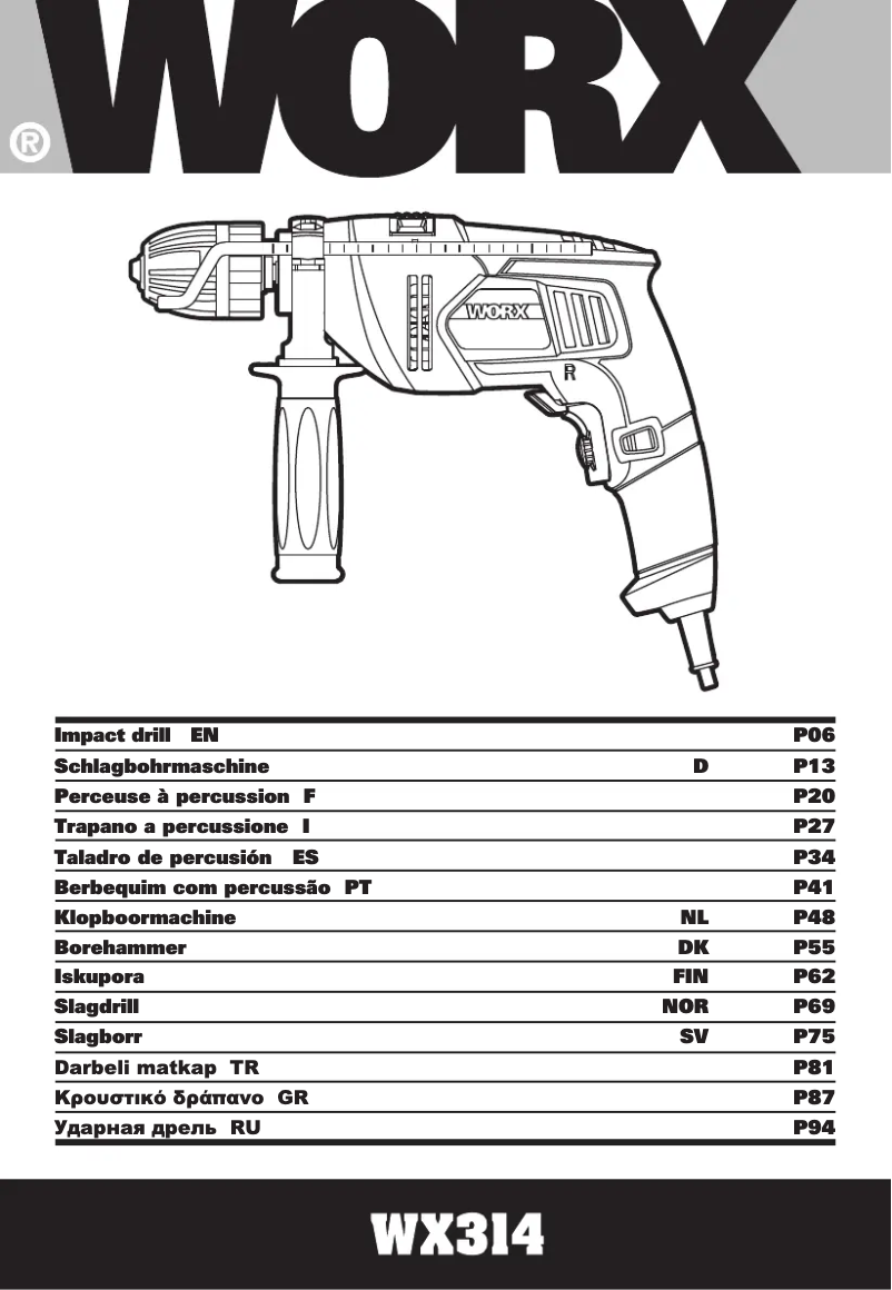 Page n°1 - Manuel utilisateur Worx WX314.1